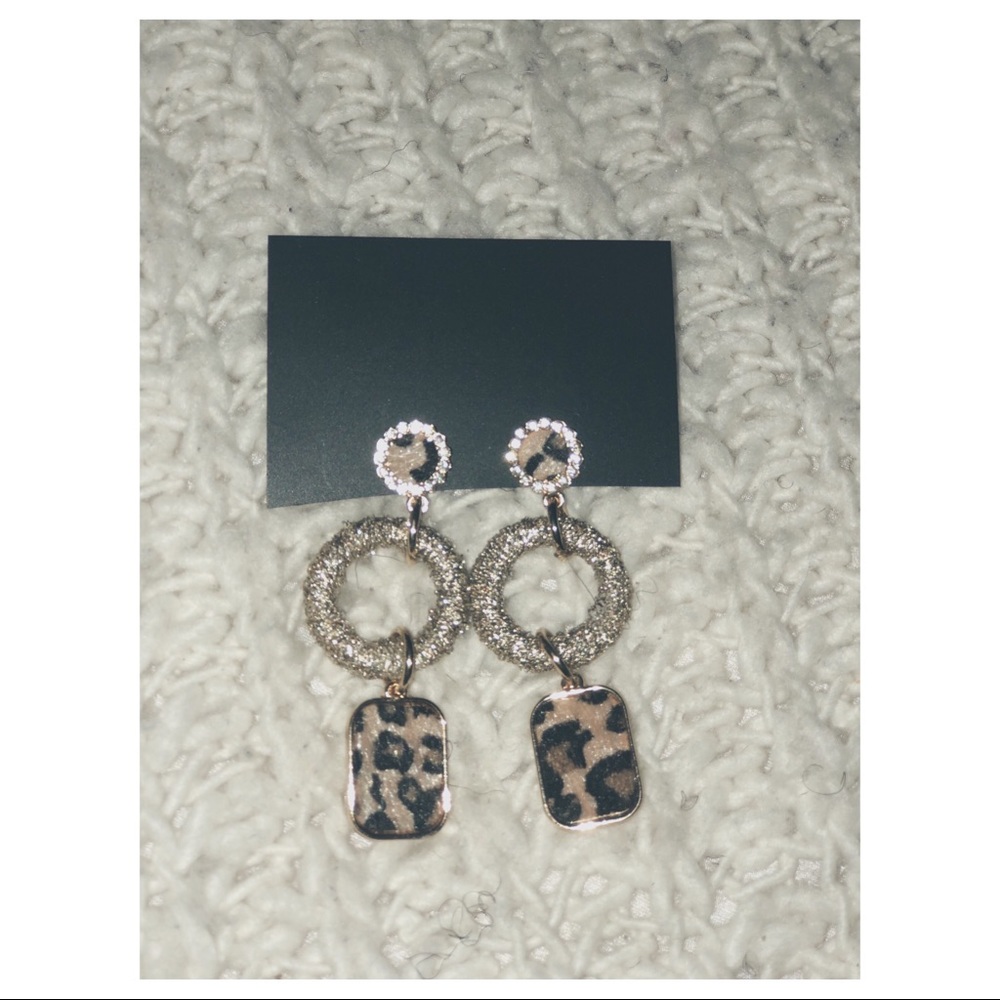 Leopard print earrings